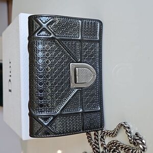 Dior Micro-cannage Pouch Gunmetal